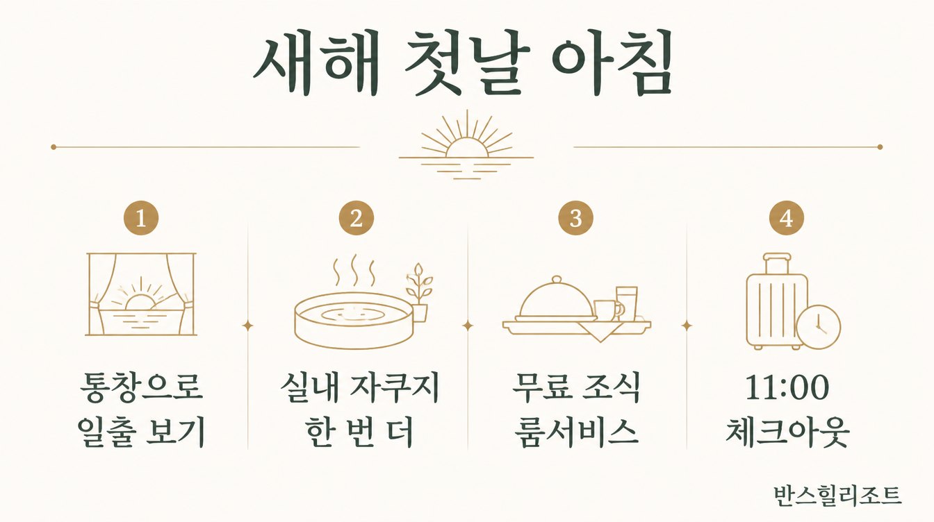 새해 첫날 아침 일정 도식