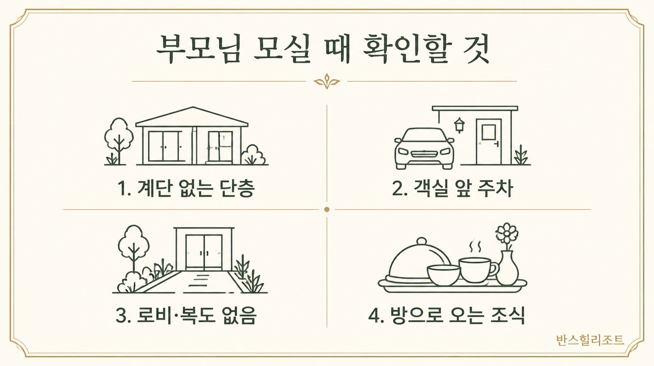 부모님 모실 때 확인할 것 도식